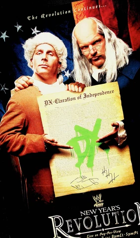Shawn Michaels & Triple H - New Years Revolution Pay Per View Poster 12" x16" DX Cover