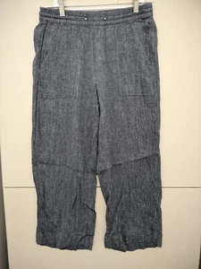 J Jill Pants Womens PSX Pure Jill Pullon Crop Capri Linen Blend Texture Pocket - Picture 1 of 15