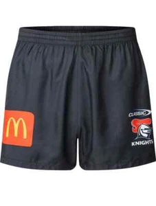 Newcastle Knights 2025 NRL Mens Black Training Gym Shorts Sizes S-7XL BNWT - Picture 1 of 7
