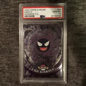 #92 Gastly Topps Chrome Series 2 Holo Foil Pokemon Card PSA 10 GEM MT - Picture 1 of 3