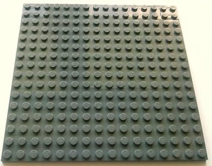 LEGO 1x DARK GREY PLATE Base Board 16x16 Pin 12.8cm x 12.8cm x 0.5cm - BRAND NEW - Picture 1 of 4