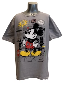 Disney Store Men Sz XXL Gray Mickey Mouse Short Sleeve New York Graphic T-Shirt - Picture 1 of 7