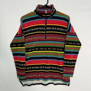 Chaps Sport Men's Striped 1/4 Zip Pullover Southwest Print Size M - Picture 1 of 5