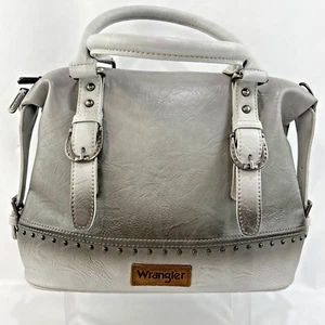 Wrangler Doctor Bag for Women Satchel Handbags, Jet Natural Grey, Vegan Leather - Picture 1 of 10