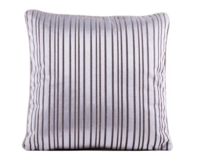 Dekokissen"Pasjonata"(4c)Samt,Grau-Silber,Handarbeit,45cmx45cm mit Füllung  - Bild 1 von 4