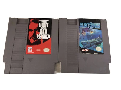 The Hunt for Red October + Silent Service  Nintendo NES Game Cartridge Only - Image 1 of 4