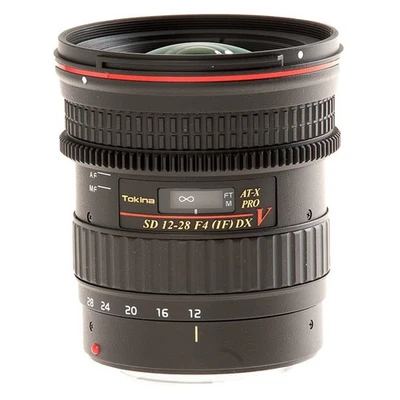 Lente Tokina at-X Pro DX 12-28 V / 4,0 para Canon - negra Foto 1 de 4