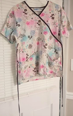 Sb Scrub Top Cherokee Pants 2 Front Pockets Multi Colored Top Solid Pants Size S - Image 1 of 4