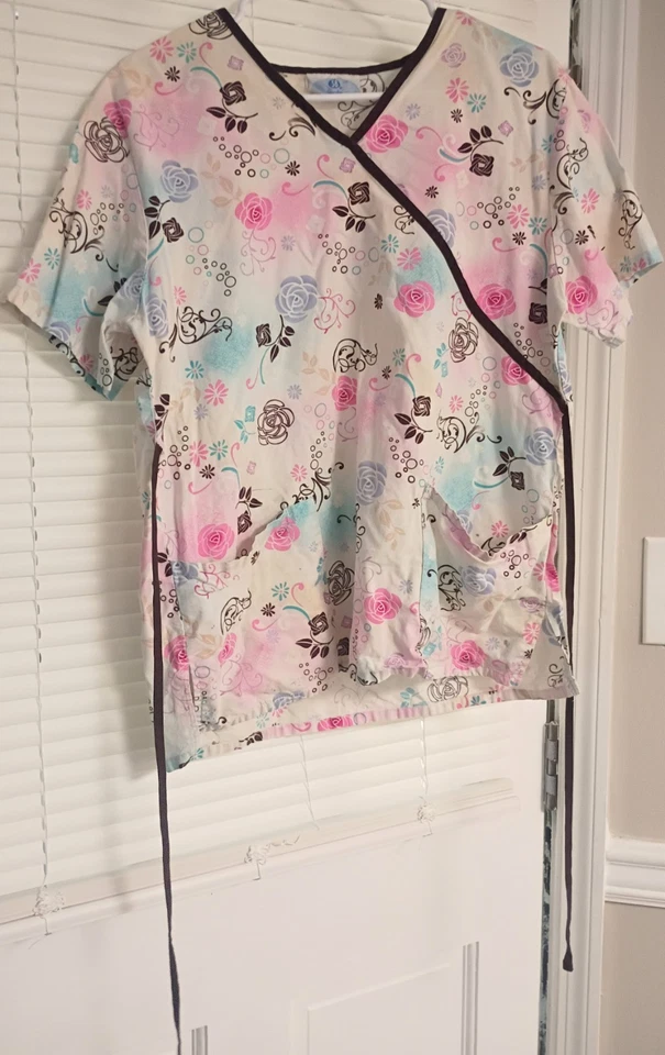 Sb Scrub Top Cherokee Pants 2 Front Pockets Multi Colored Top Solid Pants Size S - Image 1 of 4