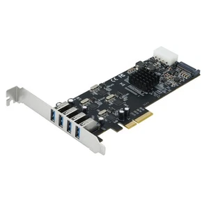 Carte d'extension PCIe 4 ports USB3.0 20G PCI-E vers 4 canaux USB 3.0 Riserk4449 - Photo 1/6