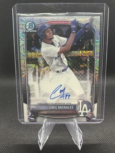 2025 Bowman Chrome Prospect Mojo Auto Emil Morales Los Angeles Dodgers - Picture 1 of 2