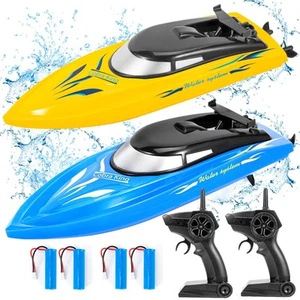 2er Pack RC Boot, Ferngesteuerte Boote für Kinder und Erwachsene, 10km/h 2,4G High Speed... - Bild 1 von 7