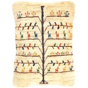 Fine Hand knotted Gabbeh pillow 16"X 22" - Picture 1 of 2