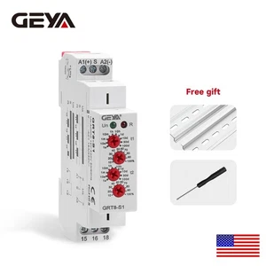 GEYA ON/OFF Interrupteur relais minuterie de cycle asymétrique 16A AC/DC12-240V Cycle Din Rail - Photo 1/16