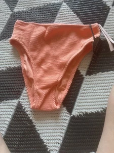 Victoria's Secret Swim Bikini The Wave High-Waist Cheeky Bottom Peach Coral L/XL - Picture 1 of 6