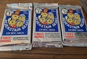 Conjunto de paquetes de tarjetas coleccionables Berenstain Bears 1992 1-3 paquetes sellados de 3 - Imagen 1 de 2