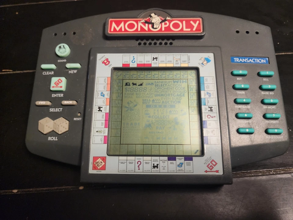 Vintage Monopoly Hasbro Hand Held Electronic Talking Travel Game 1997 Tested  - Image 1 of 1