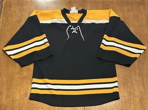 Camiseta deportiva tejida AK hockey portero grande en blanco Boston Bruins colores - Imagen 1 de 7