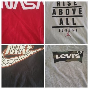 Boy's Size 7 T-shirts Lot 4 pieces Jordan Nike Levi's Nasa Bundle Boys Knit Tees - Picture 1 of 5