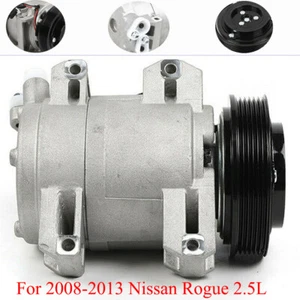 Air Conditioner Compressor W/Clutch For Nissan Rogue 2.5L 2008 09 10 11 12 2013 - Picture 1 of 20