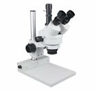 100mm Working Distance 45x Zoom Stereo Trinocular PCB Weld Inspection Microscope