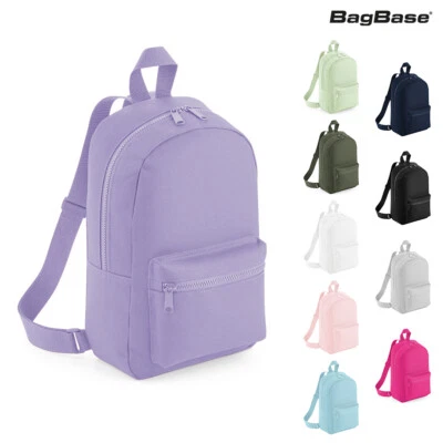 BagBase Mini Essentiel Mode Sac À Dos BG153 - Unisexe École Collège Sac À Dos - Photo 1/4