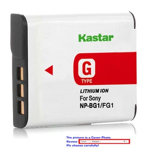 Kastar Replacement Battery Pack for Sony NP-BG1 NP-FG1 Sony Cyber-shot DSC-W230 - Picture 1 of 7