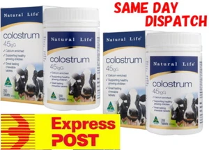 Natural Life Colostrum 200 chewable tablet 45mg IgG Immunity growth Immunoglobin - Picture 1 of 1