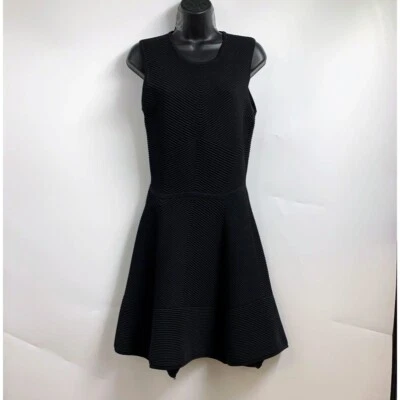 Vestido feminino Rasgado por Ronny Kobo sem mangas listra texturizada fit & flare tamanho G novo com etiquetas - Imagem 1 de 4