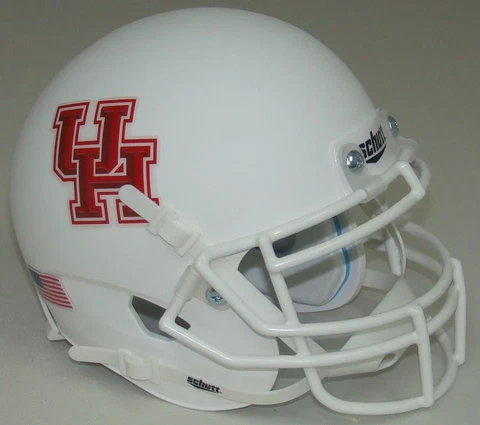 HOUSTON COUGARS ALTERNATE WHITE SCHUTT MINI FOOTBALL HELMET Cover