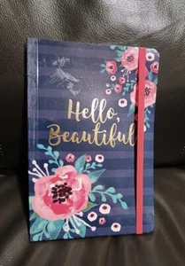 Floral Journal Hardback Cover "Hello Beautiful" 5.5 X 8.5, 60 Pages Book Bound - Picture 1 of 7