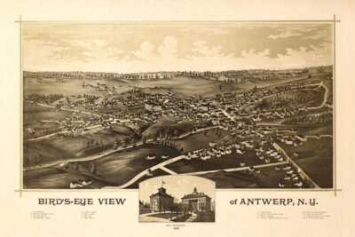 1872 年密尔沃基威斯康星州老式旧全景城市地图墙 - 海报 20x30 — 第 1/3 张图片