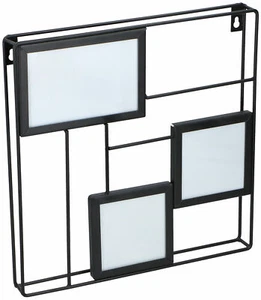 Metall-Bilderrahmen schwarz 3 Bilder 30x30cm Fotorahmen Bilderhalter Wandbild - Bild 1 von 1
