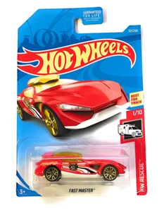 Hot Wheels 2019 Mainline Hw Rescue: Fast Master (Fire Chief) - Long Card - Picture 1 of 1
