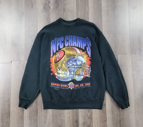 Rare Vintage 90's San Francisco 49ers Sweatshirt Size Large Salem Sportswear NFL Cover