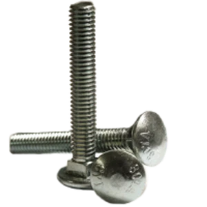 3/8"-16 x 10" Under-Sized Carriage Bolts, 6" Thread, A307 Grade A, Zinc, 10 PK - Picture 1 of 1
