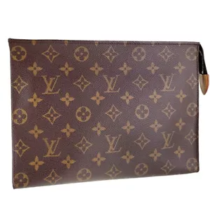 Louis Vuitton Monograma Pochette Toilette 26 Cuero Marrón Bolsa 2700 - Imagen 1 de 21