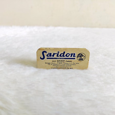 Vintage Saridon Medicine Advertising Metal Box Empty Switzerland TB1100