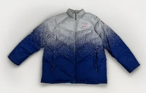 NY Giants Reebok NFC EAST NFL On Field grigio con motivo blu puffer jacket XL - Foto 1 di 8