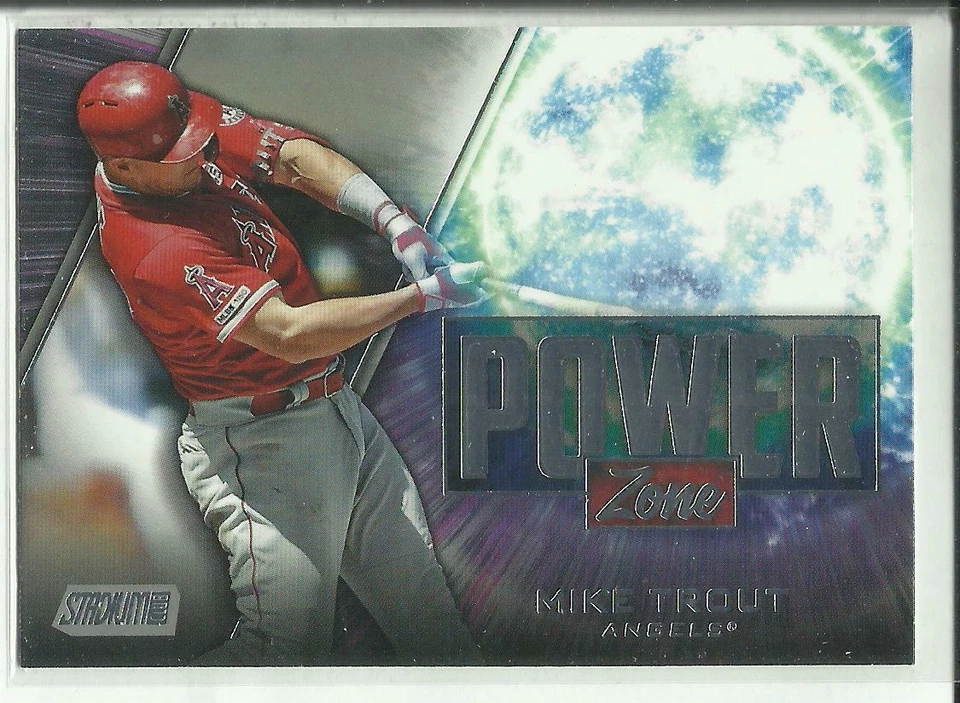 2020 Topps Stadium Club Power Zone #PZ-3 Mike Trout Los Angeles Angels - Image 1 of 2