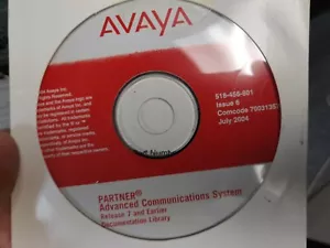 Avaya Partner ACS Release 7 e CD cliente precedente Doc 700313570 518-456-801 - Foto 1 di 2