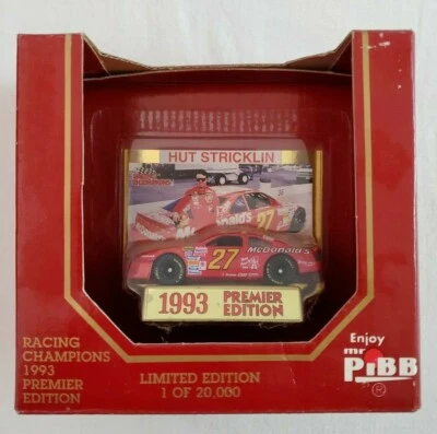 VINTAGE 1993 Premier Racing Champions NASCAR Hut Stricklin McDonald's Mr Pibb  - Image 1 of 4