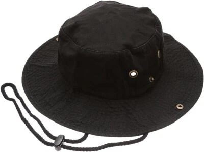 EE. UU. Safari 100 % Algodón Sombrero de Cubo Cuerda Pesca Camping Boonie Gorra de Ala de Sol Foto 1 de 3