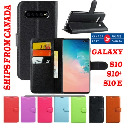 For Samsung Galaxy S10e S10 Plus Wallet Case Leather Card Holder Flip Full Cover - Image 1 of 4
