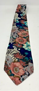 ZYLOS George Machado Flower 100% Silk Tie WPL283 - Picture 1 of 3