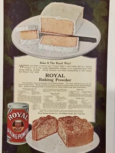 Pubblicità Stampa Royal Baking Powder 1919 Cuocilo alla Via Reale! 4 Ricette Torte Colore - Foto 1 di 2