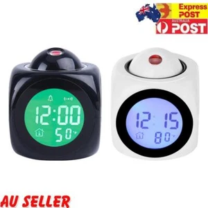 Voice Talking Clock Creative Projection Clock LED Living Room Bedroom Dorm Clock - Picture 1 of 14