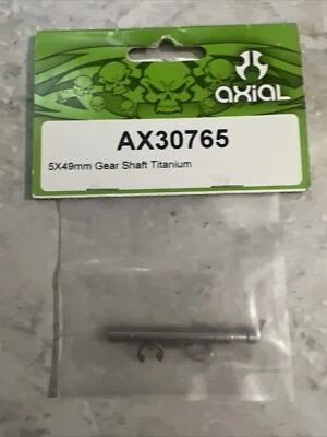 Eje de engranaje axial 5 x 49 mm AX30765 titanio, Ax10 Rc oruga Foto 1 de 2