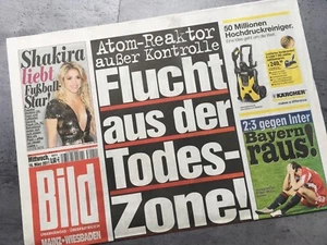BILD Zeitung 16. März 2011 / 3. / 16.03.2011 / Shakira / Mario Gomez Bayern - Picture 1 of 1