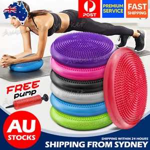 AU Balance Stability Cushion Wobble Air Disc Ankle Knee Strength Rehab Exercise - Picture 1 of 16